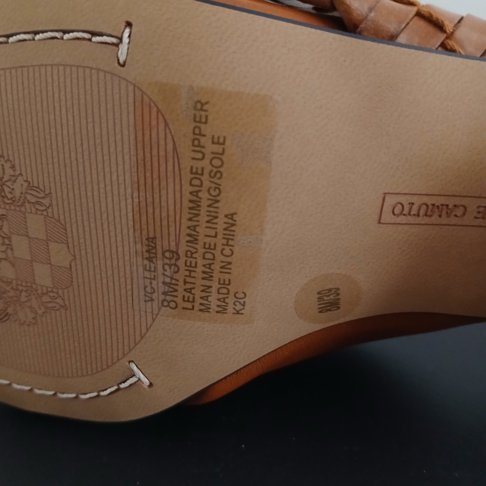 Vince Camuto Women's Tan Slide Sandals Multiples Size M NEW $35 - Picture 9 of 13